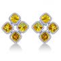Green Stone Diamond Studs by KaratCraft