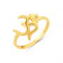 Om plain Gold Ring for kids