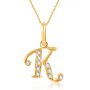 Kaitlina Alphabet K Pendant by KaratCraft