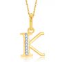 Karlo Initial K Pendant by KaratCraft