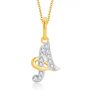 Adien Alphabet A Pendant by KaratCraft