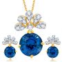 Emiliah Sapphire Pendant set by KaratCraft