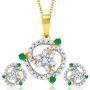 Cosmila Emerald Pendant set by KaratCraft