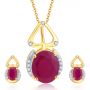 Juaan Diamond Necklace set by KaratCraft