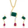 Fresnay Ruby and Emerald Necklace set by KaratCraft