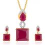 Marcellie Diamond Pendant with Earrings by KaratCraft