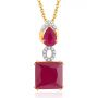 Marcellie Diamond Pendant with Earrings