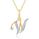 Wittena Alphabet W Pendant by KaratCraft