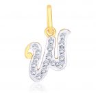 Wendy Alphabet W Pendant by KaratCraft